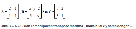 Contoh Soal Matriks dan Jawabannya Kelas 11